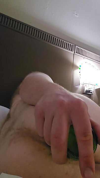 Fucking my ass with a beer bottle in a hotel
