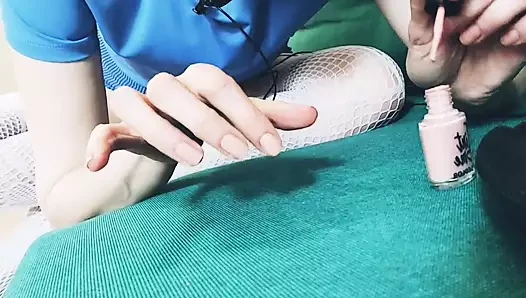 Pinté las uñas. Asmr