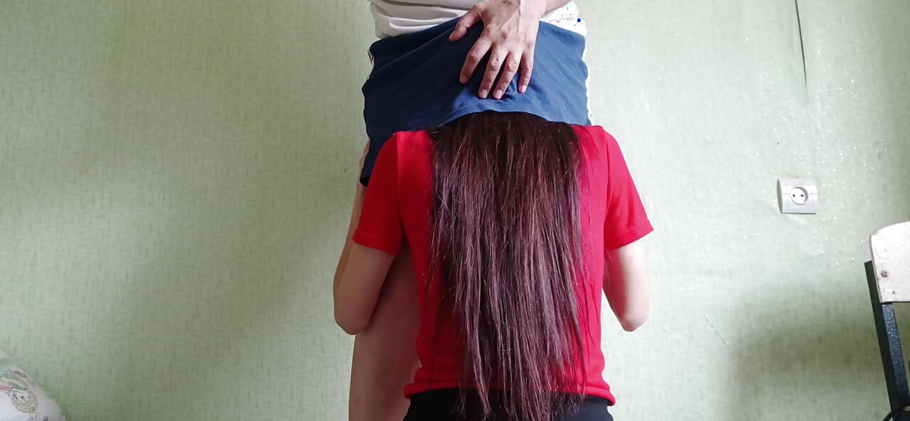 My Shy Neighbor Climbed Under My Skirt Without Asking, but I Liked It
