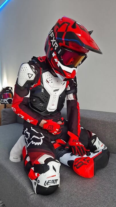 A Very Excited Biker Marked His New Fox Boots