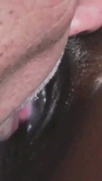 Stunning moment from "Pussy eating compilation Black milf gets eaten by her white lover"
