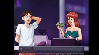 Summertime Saga - sexo com trabalhadora sexual - Vaqueira pose fucking - boquete - pornô animado
