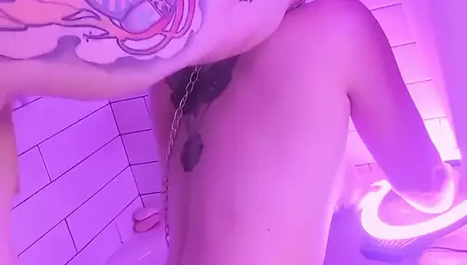 Tub Sex with Horny Roommate Discovering My Huge Cock