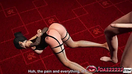 Seksi gotik roxy kırmızı oda 3 boyutlu hentai - kazıkçı amcık yalama, sert göt şaplak kırbaçlama ve g-spot fışkırtma