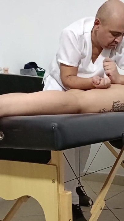 Massage with hot candle and oil. | Clip 1