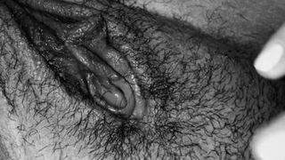 Getting hairy pussy wet