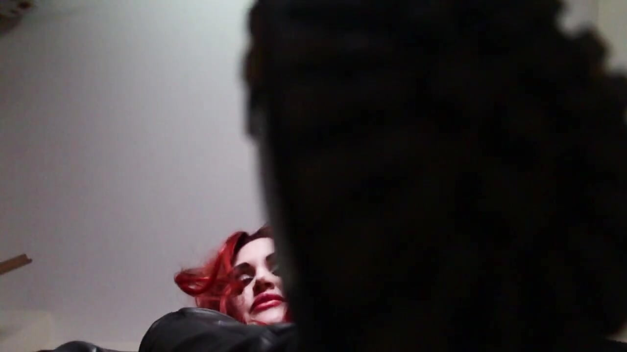 Redhead Italian mistress in black boots humiliates you