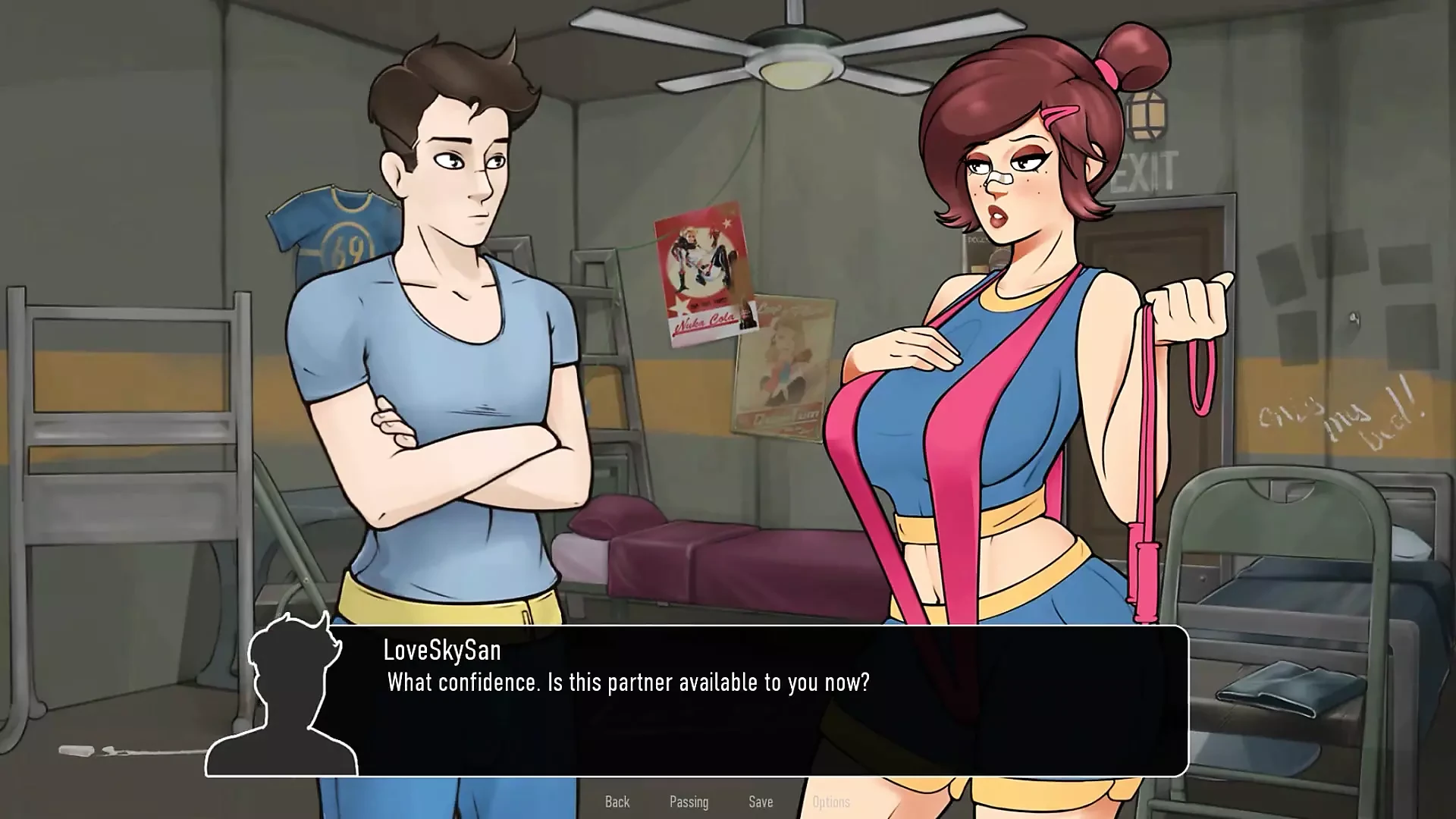 Deep vault 69 fallout - parte 8 - lezione di bacio di ragazza con grandi tette di loveskysan