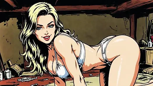 İri göğüslü orta yaşlı seksi kadınlar bikinilerle azdırıyor