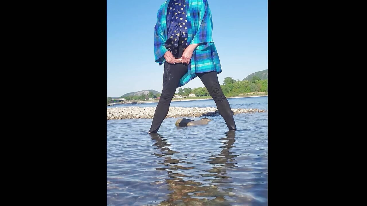 three times cum on the beach