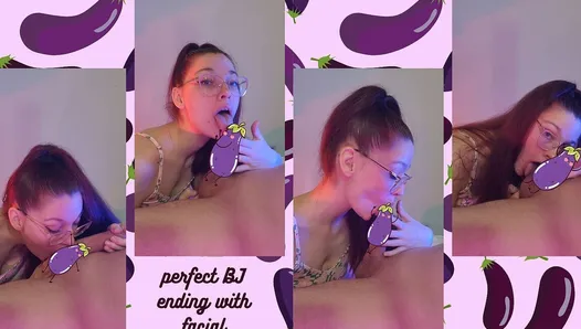 Perfect Blowjob Ending with Cum in Mouth