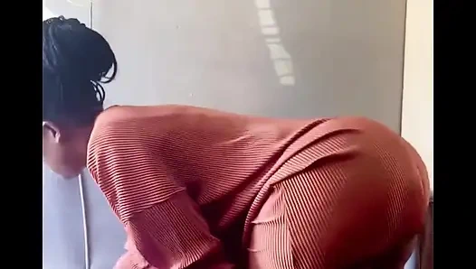 Watching My Huge Booty Auntie Clean up