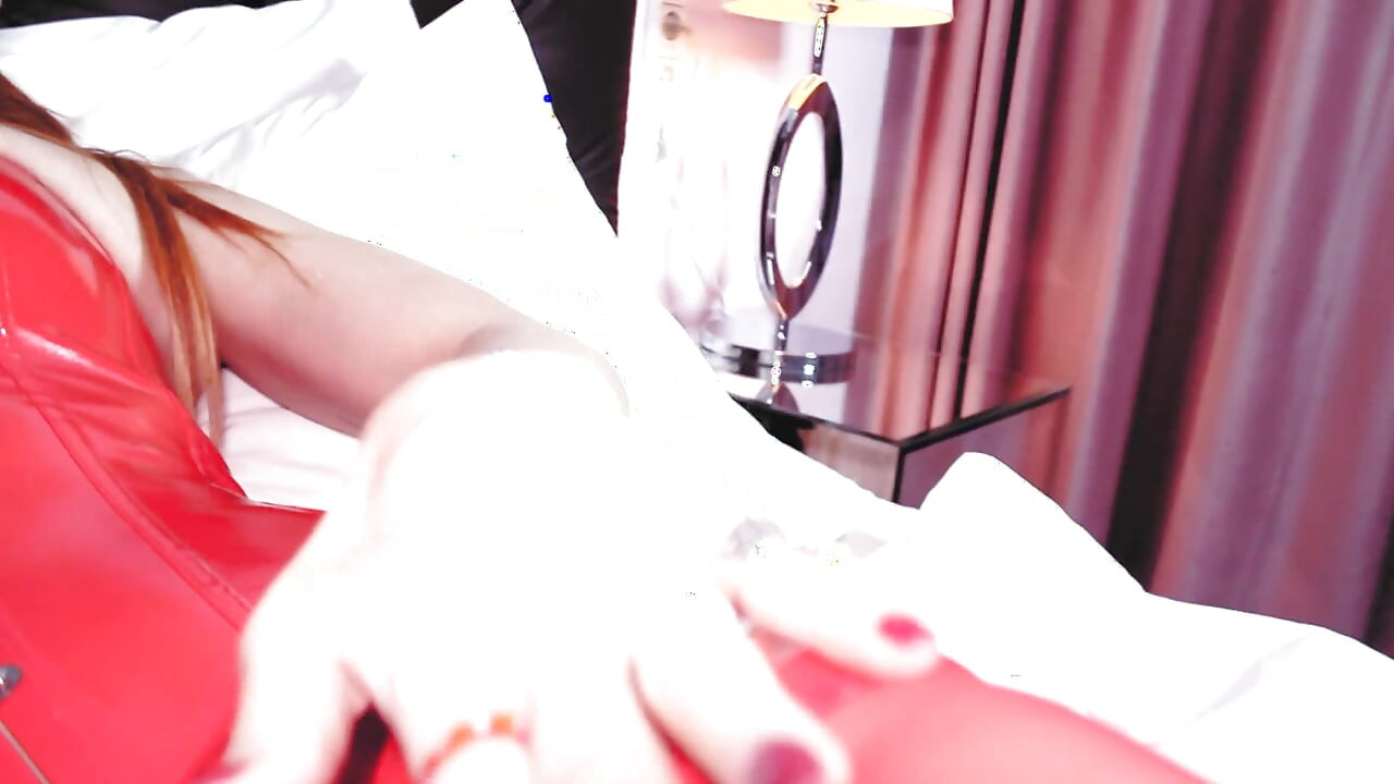 Mistress Eva Latex red vinyl goddess femdom solo bdsm shiny fetish Milf dominatrix
