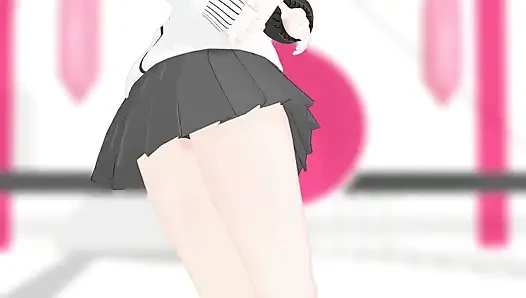 Azumaim Loki, хентай MMD, 3D, белый цвет волос, монтаж Smixix