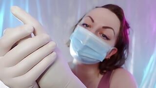 Luvas cirúrgicas e máscara asmr (Arya Grander)