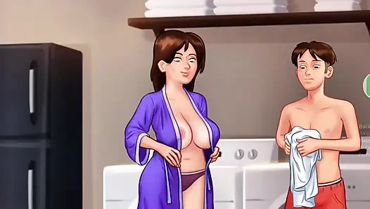 Debbie Stepmom Big Tits Hall Room Hard Fuck & Creampie