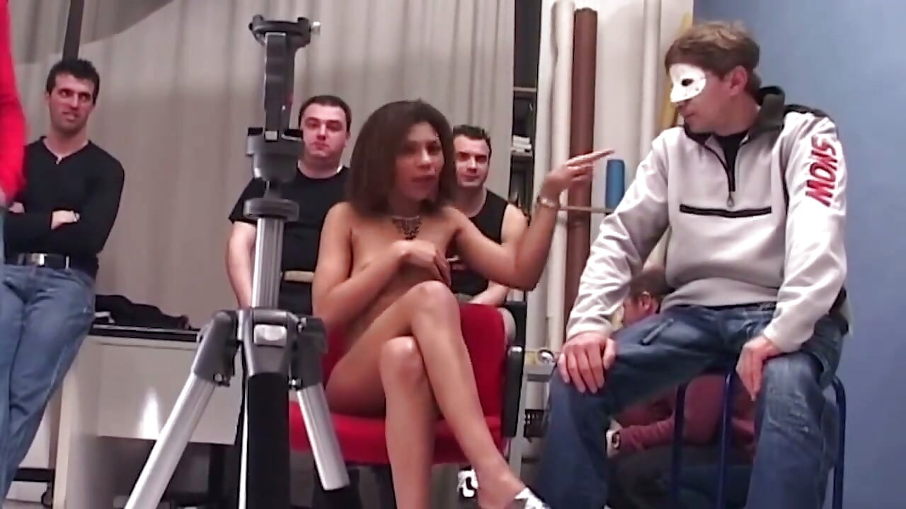 Masked Studs Pound Horny MILF in Dripping Gangbang Orgy