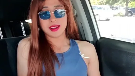 Sissy Slut Bess repeatedly interrupted trying to cum in her car