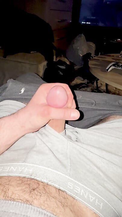 Beautiful cock twink jerking slowly to completion