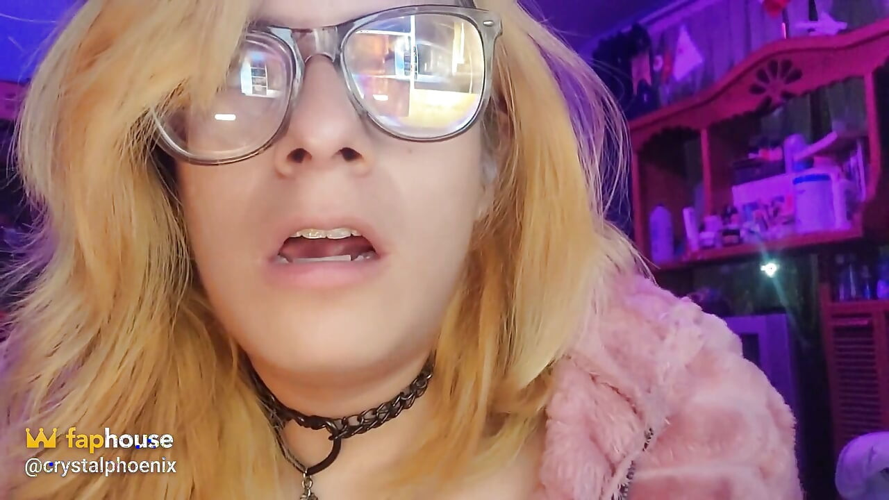 Sissy Wears a Sex Necklace at the Asmr Church