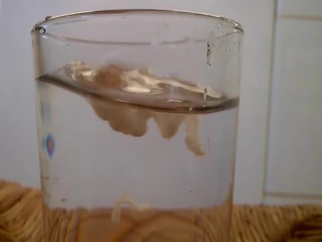 Very thick cum on water, fire in ass 001