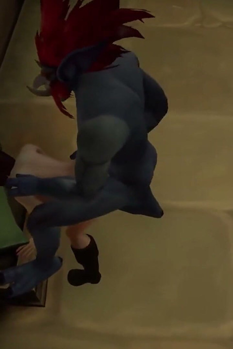 Cette nana se fait baiser violemment dans le cul par un wartroll - Parodie porno de Warcraft
