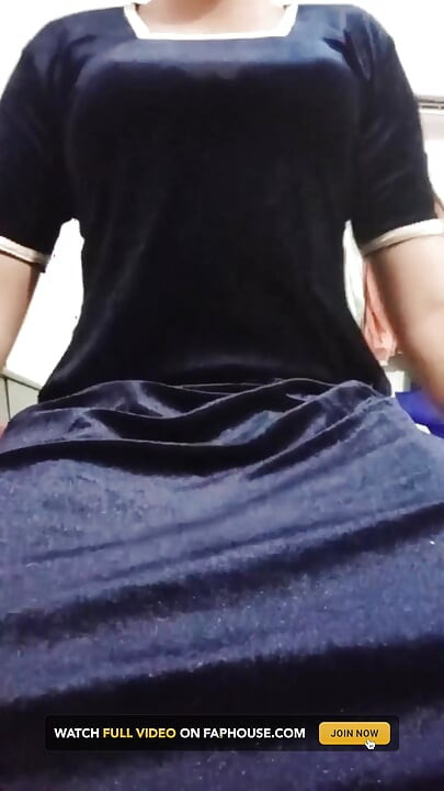 Indian Gay Crossdresser Gaurisissy Feeling Horny in Blue Salwar Kurta