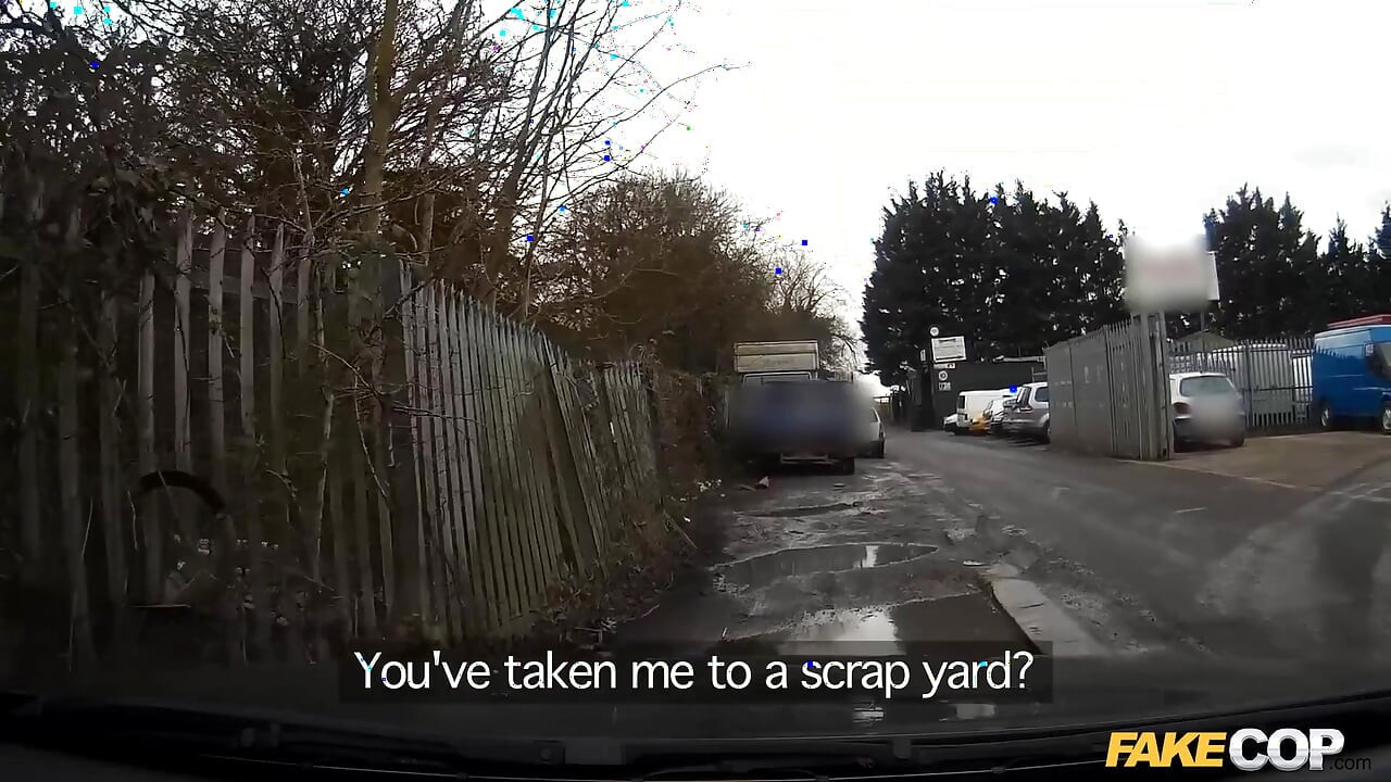 Fake Cop - Busty Blonde Fucked in Junk Yard