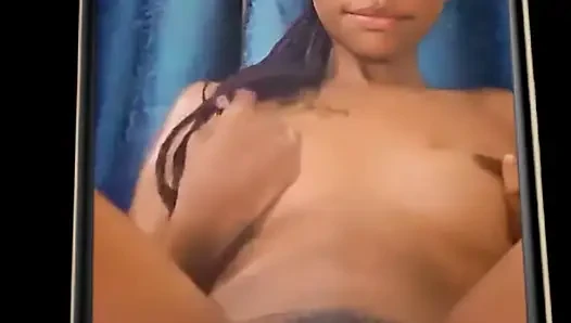 Petite Ebony Teen Playing with Her Perfect Body