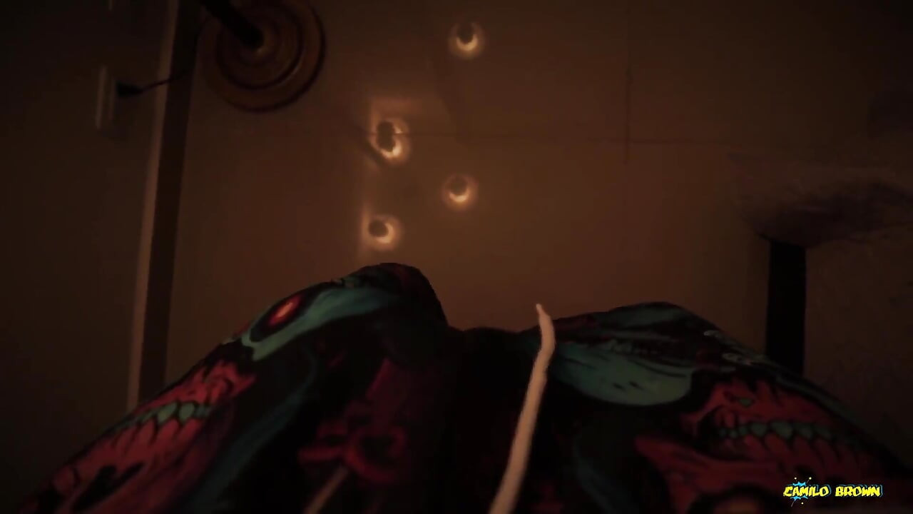 Big Uncut Cock Sex Demon Handsfree Vibrator Masturbation Cum on Mirror
