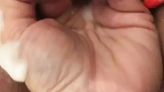 Fingered while showering