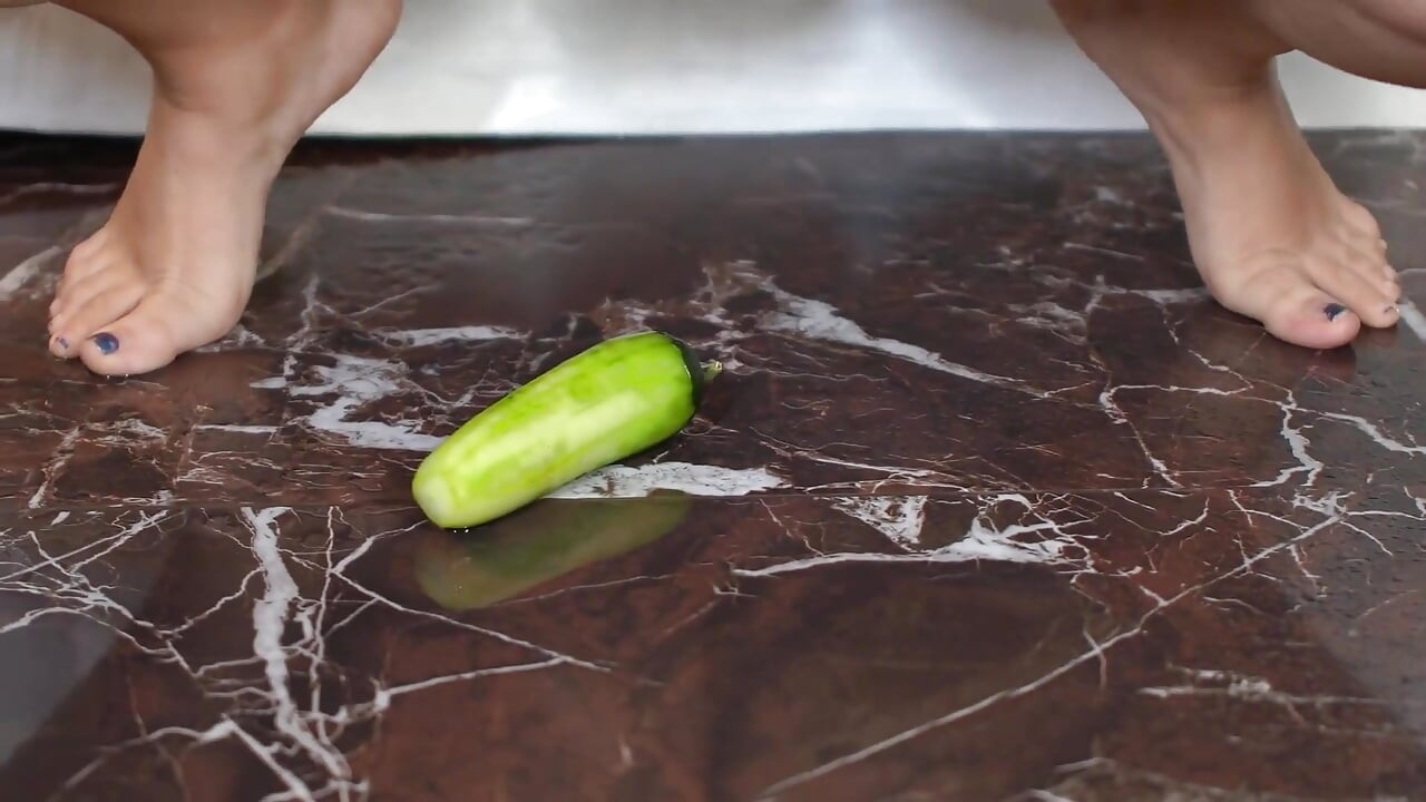 Fuck My Pussy and Asshole with Cucumber, Lick and Squirt All Over