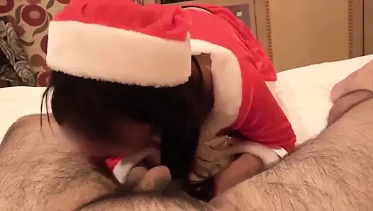 Asiatischer weihnachtsmann creampie