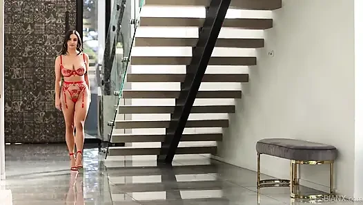 Lesbian X - Wet Pussies in Red Lingerie