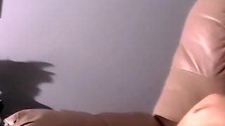 Thick throbbing cock amateur jerks off in homemade solo