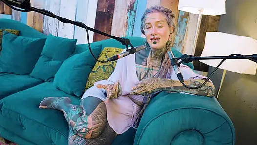 I talk about A - authentic - ASMR - Podcast - Talking - tattoo girl model goth punk dreadlocks
