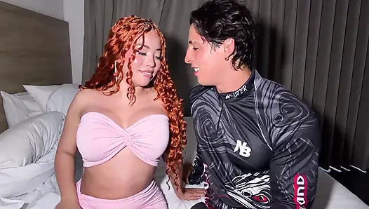 Busty redhead enjoys a good fuck from a muscular man