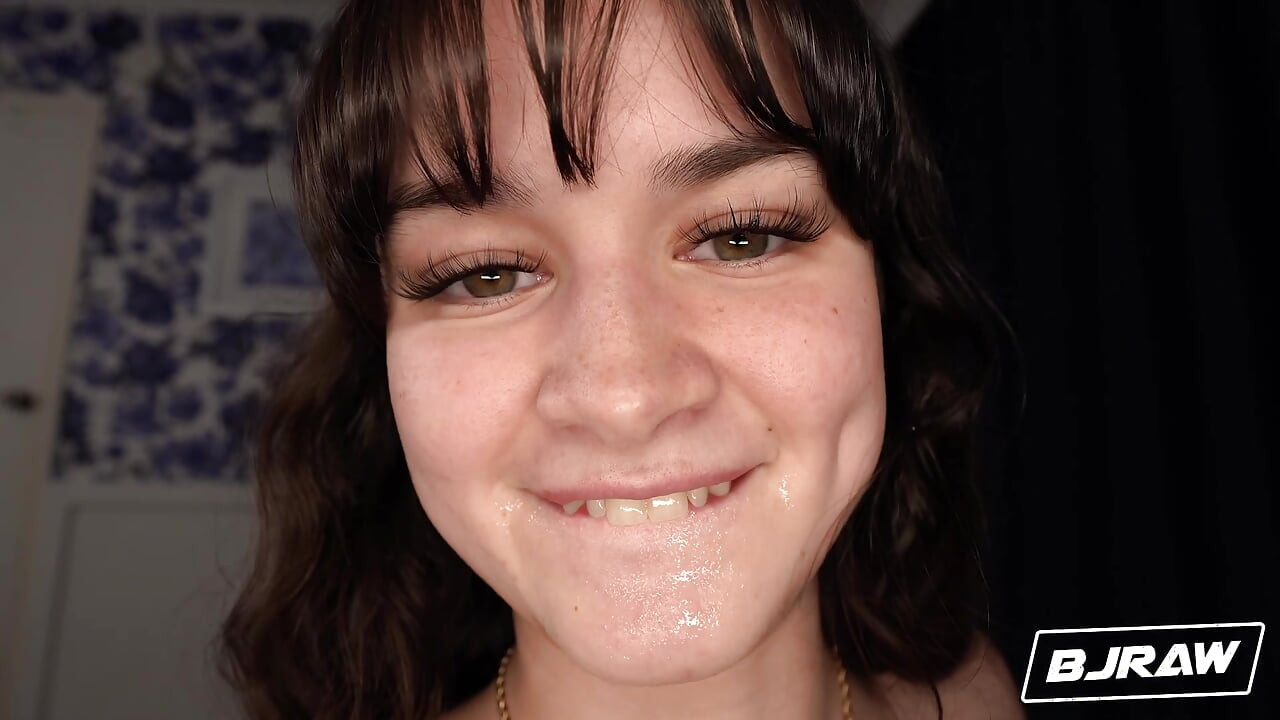 BJRAW Remi Raw takes a huge cumshot to the face