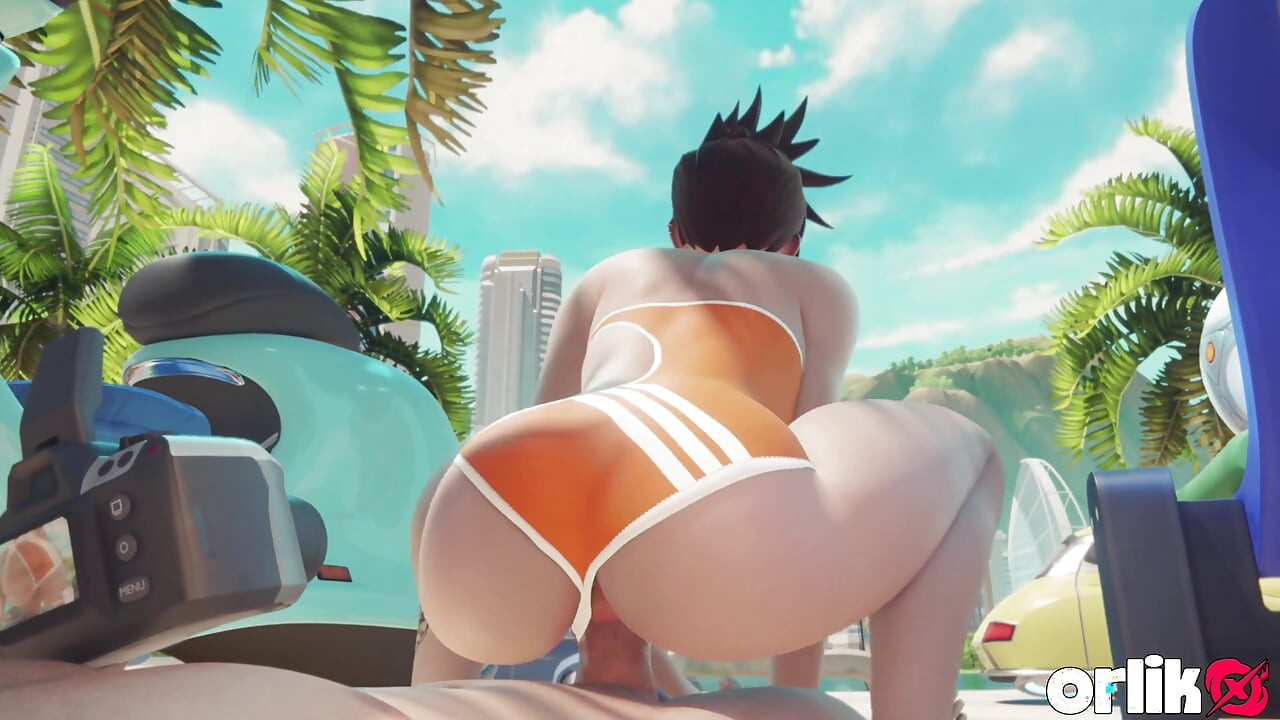 Tracer Beach Blowjob i Prezerwatywy jebanie i Dziki Anal Jazda i Titfuck Cumshot - Animacja 3D Overwatch
