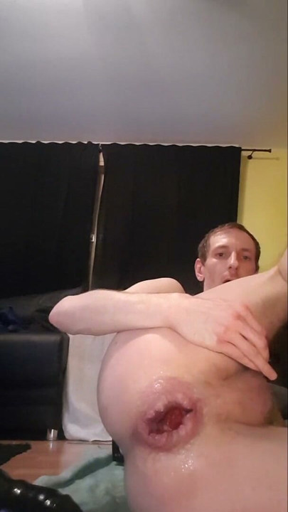 Faggot pig rides huge plug and dildo | Clip 2