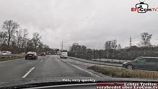 German Squirt Queen picked up at the train station by the user and fucked without a condom