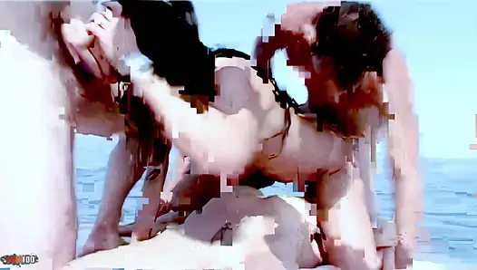 Luna: 2 sürtük teknede sikiliyor