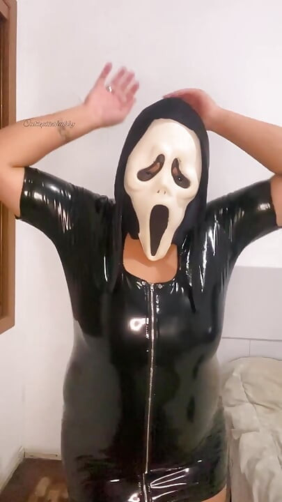 Ghostface Sexy Halloween Strp Latex