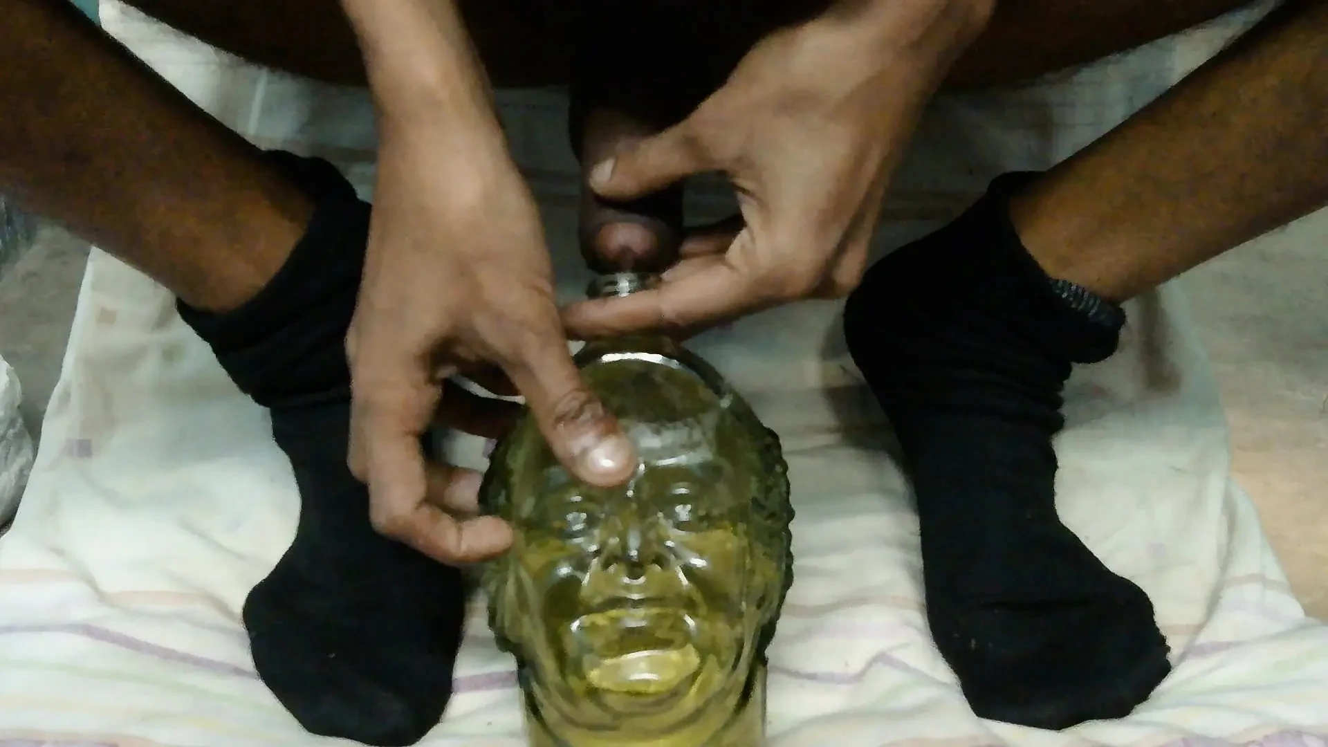 water out a glass bottle