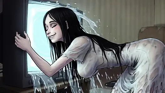 Beautiful Horror Girl Crawled Out of My TV