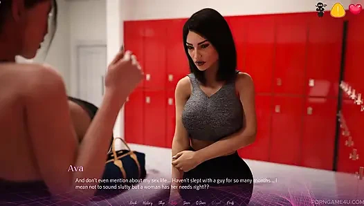 Thirsty MILF Seduces Married Friend in Gym Locker Room - the Office - Part 4 - Damaged Coda - by Porn Game 4u