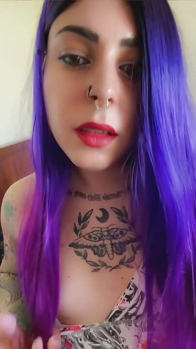 Tattooed Trans Girl and Her Cum Jet