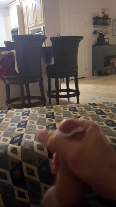 I spit on his tiny dick and make him jerk off since he stole my panties and jizzed in them.