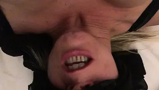 Fuck hard pussy and cum in mouth filled face of submissive French slut mom big boobs with plug ass is a good sexy bitch