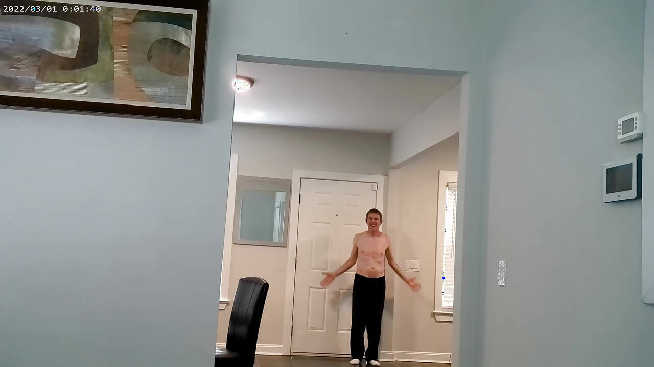 Kansas City rapper Rune (Chris Emerson) with a 40 foot dick in a nice house jacking off with a huge cock on heavens gate..
